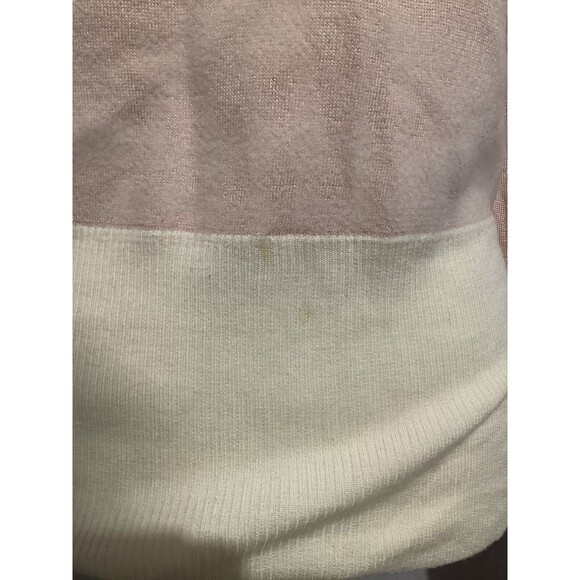 Rag & Bone Marissa Mixed Media Crew Neck Pullover Sweater Light Pink Merino Wool - Picture 4 of 8